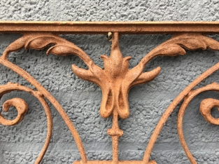 Balkon reling, raamrek, cast iron-rust.